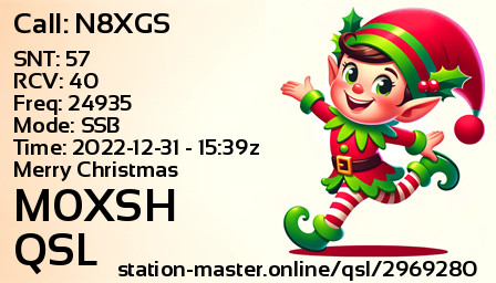 QSL Card for M0XSH QSO with N8XGS