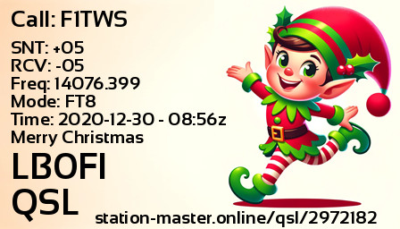 QSL Card for LB0FI QSO with F1TWS