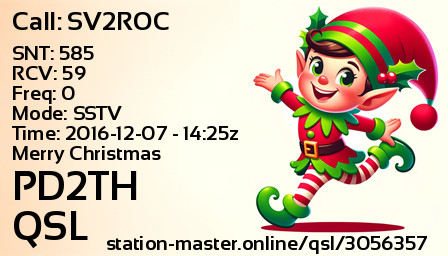 QSL Card for PD2TH QSO with SV2ROC
