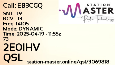 QSL Card for 2E0IHV QSO with EB3CGQ