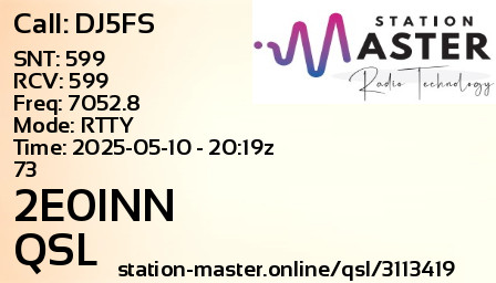 QSL Card for 2E0INN QSO with DJ5FS