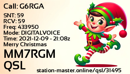 QSL Card for MM7RGM QSO with G6RGA