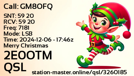 QSL Card for 2E0OTM QSO with GM8OFQ