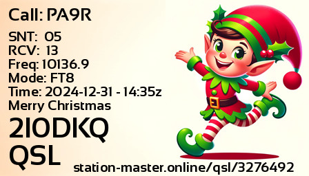 QSL Card for 2I0DKQ QSO with PA9R