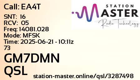 QSL Card for GM7DMN QSO with EA4T