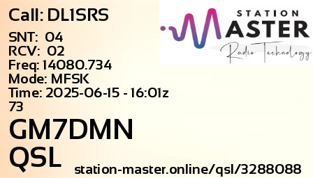 QSL Card for GM7DMN QSO with DL1SRS