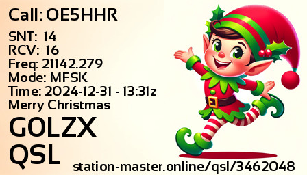 QSL Card for G0LZX QSO with OE5HHR