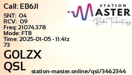 QSL Card for G0LZX QSO with EB6JI