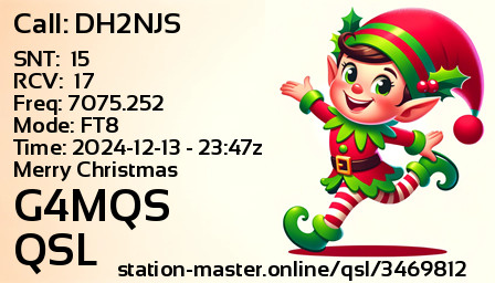 QSL Card for G4MQS QSO with DH2NJS