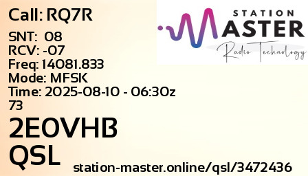 QSL Card for 2E0VHB QSO with RQ7R