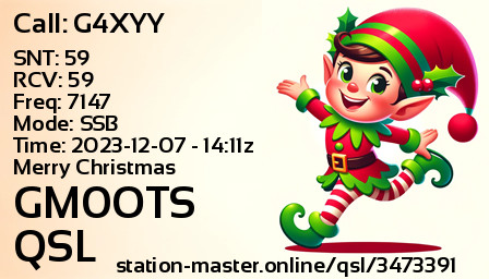 QSL Card for GM0OTS QSO with G4XYY