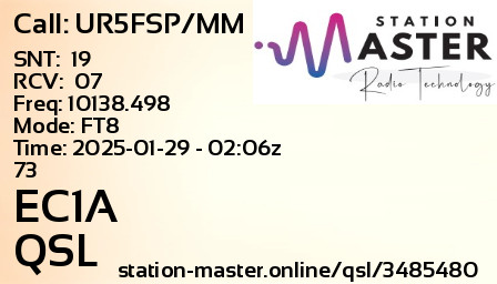 QSL Card for EC1A QSO with UR5FSP/MM