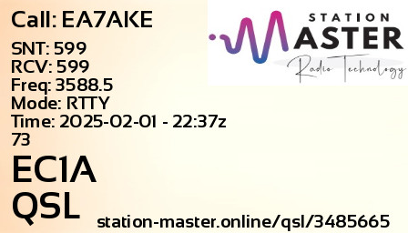 QSL Card for EC1A QSO with EA7AKE