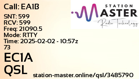 QSL Card for EC1A QSO with EA1B