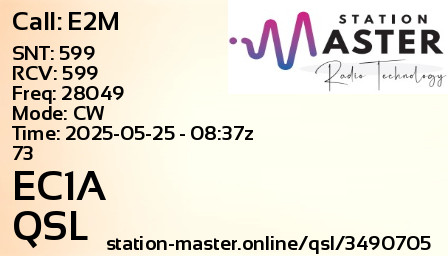 QSL Card for EC1A QSO with E2M