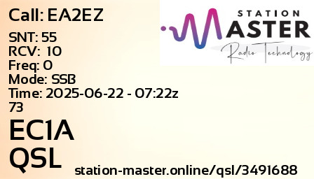 QSL Card for EC1A QSO with EA2EZ