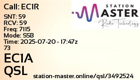 QSL Card for EC1A QSO with EC1R