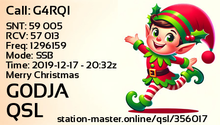QSL Card for G0DJA QSO with G4RQI