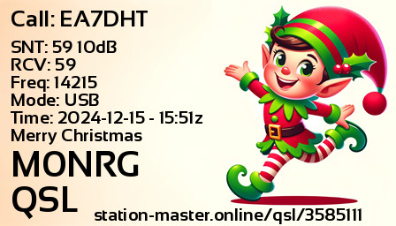 QSL Card for M0NRG QSO with EA7DHT