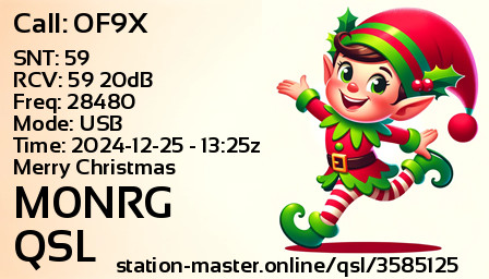 QSL Card for M0NRG QSO with OF9X