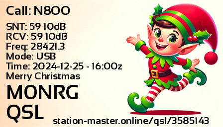 QSL Card for M0NRG QSO with N8OO