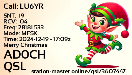 QSL Card for AD0CH QSO with LU6YR