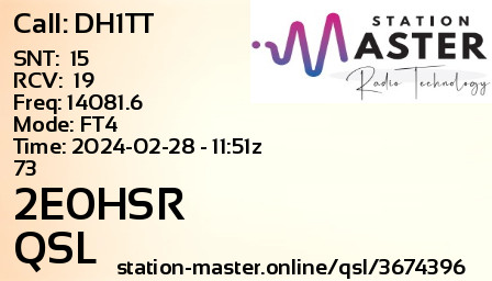 QSL Card for 2E0HSR QSO with DH1TT