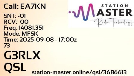 QSL Card for G3RLX QSO with EA7KN