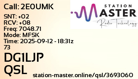 QSL Card for DG1LJP QSO with 2E0UMK