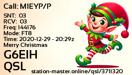QSL Card for G6EIH QSO with M1EYP/P