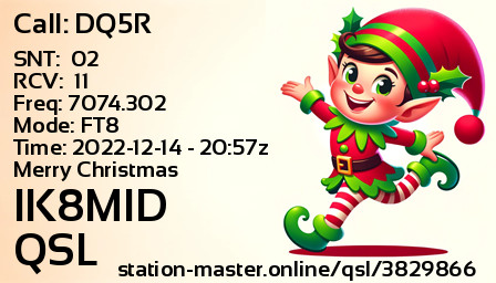 QSL Card for IK8MID QSO with DQ5R