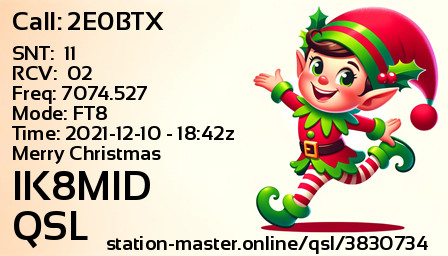 QSL Card for IK8MID QSO with 2E0BTX