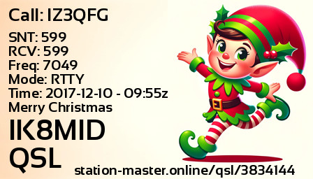 QSL Card for IK8MID QSO with IZ3QFG