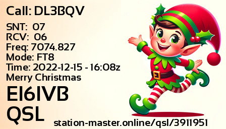 QSL Card for EI6IVB QSO with DL3BQV