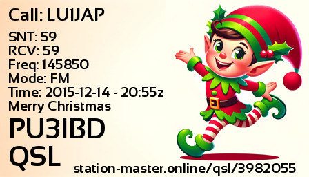 QSL Card for PU3IBD QSO with LU1JAP