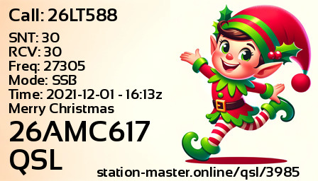 QSL Card for 26AMC617 QSO with 26LT588
