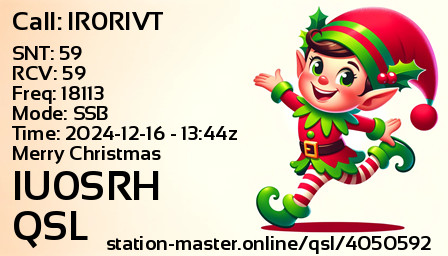 QSL Card for IU0SRH QSO with IR0RIVT