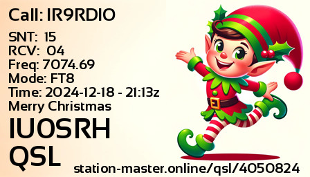 QSL Card for IU0SRH QSO with IR9RDIO