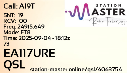 QSL Card for EA117URE QSO with AI9T