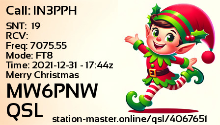 QSL Card for MW6PNW QSO with IN3PPH