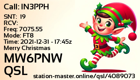 QSL Card for MW6PNW QSO with IN3PPH