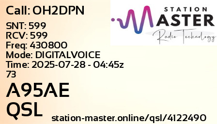 QSL Card for A95AE QSO with OH2DPN