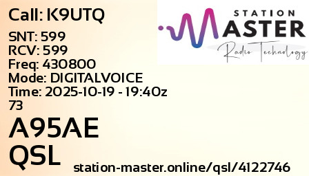 QSL Card for A95AE QSO with K9UTQ