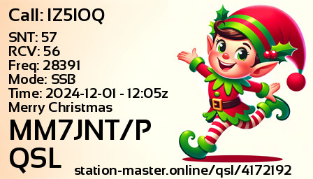 QSL Card for MM7JNT/P QSO with IZ5IOQ