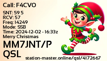 QSL Card for MM7JNT/P QSO with F4CVO