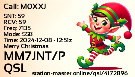 QSL Card for MM7JNT/P QSO with M0XXJ