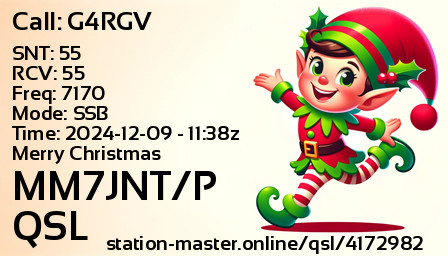 QSL Card for MM7JNT/P QSO with G4RGV