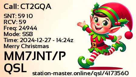 QSL Card for MM7JNT/P QSO with CT2GQA