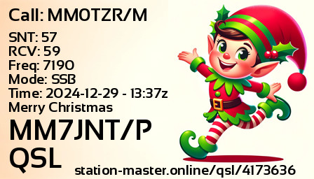 QSL Card for MM7JNT/P QSO with MM0TZR/M