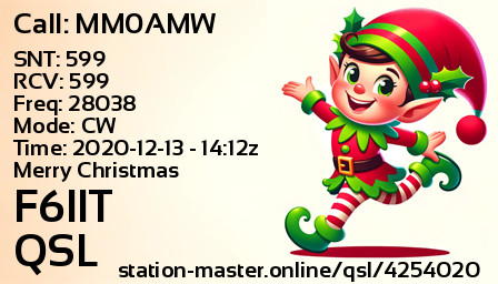 QSL Card for F6IIT QSO with MM0AMW